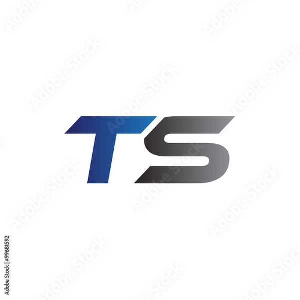 Fototapeta Simple Modern letters Initial Logo ts
