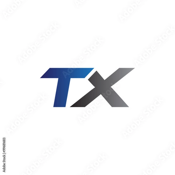 Fototapeta Simple Modern letters Initial Logo tx