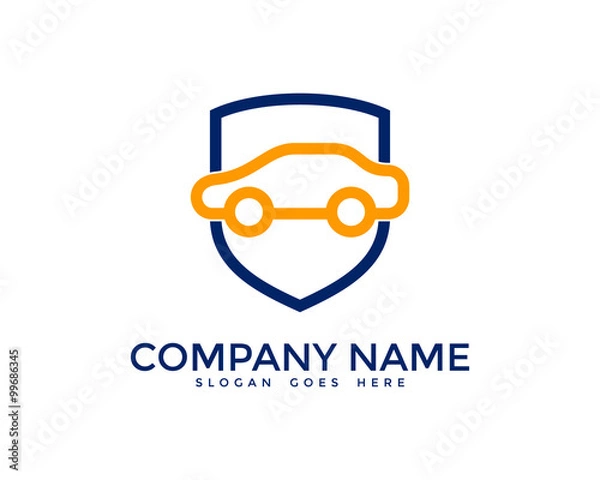 Fototapeta Automotive Car Shield Logo Design Template