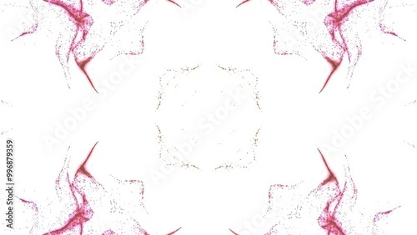 Fototapeta symmetrisch angeordnete rote Partikel auf hellem Untergrund, Muster, Hintergrund, Verteilung
