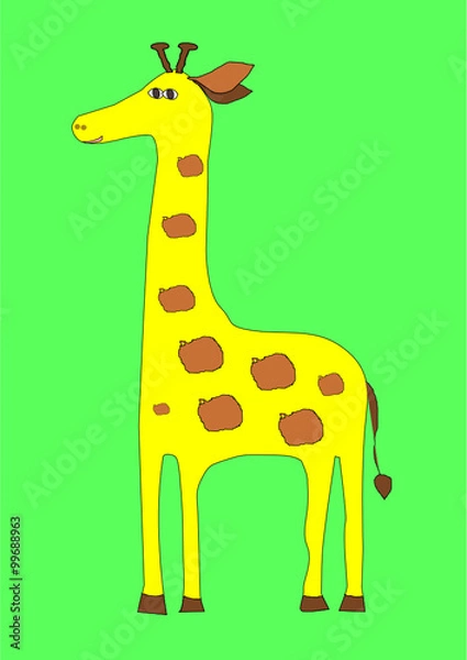 Obraz Hand-drawn cute giraffe picture