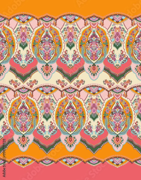 Fototapeta seamless texture, pattern. background with floral elements. vintage pattern.