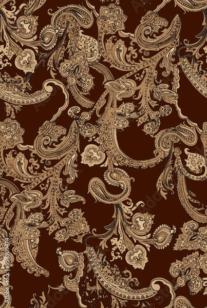 Fototapeta seamless texture, pattern. background with floral elements. vintage pattern.