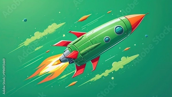 Fototapeta rocket and space