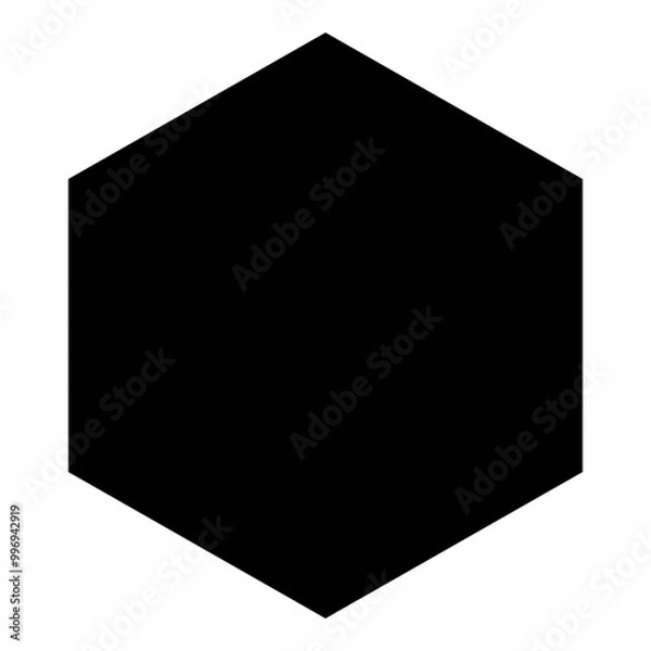 Fototapeta Hexagon badge icon. Simple polygon vector illustration.