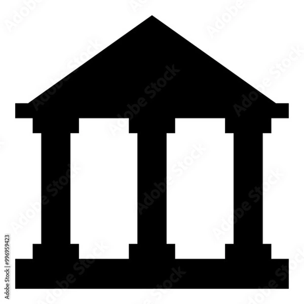 Obraz Bank Building Simple Solid Icon