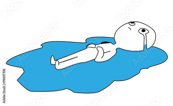 Obraz Hombre triste y llorón