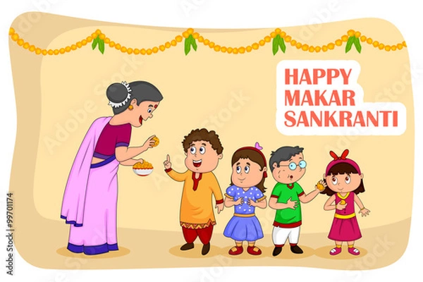 Fototapeta Happy Makar Sankranti