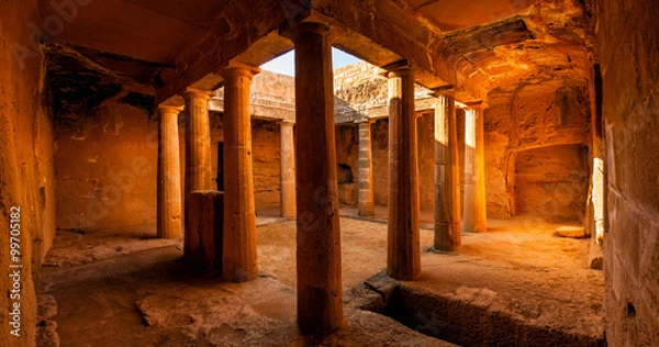 Obraz Ancient tomb interior, panoramic view