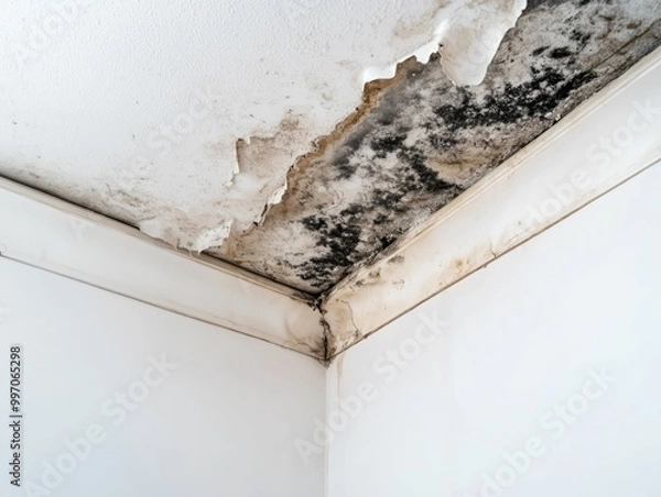 Obraz Mold Damage on Ceiling Corner