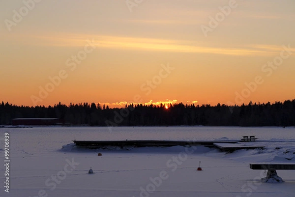 Obraz Sunset and pier