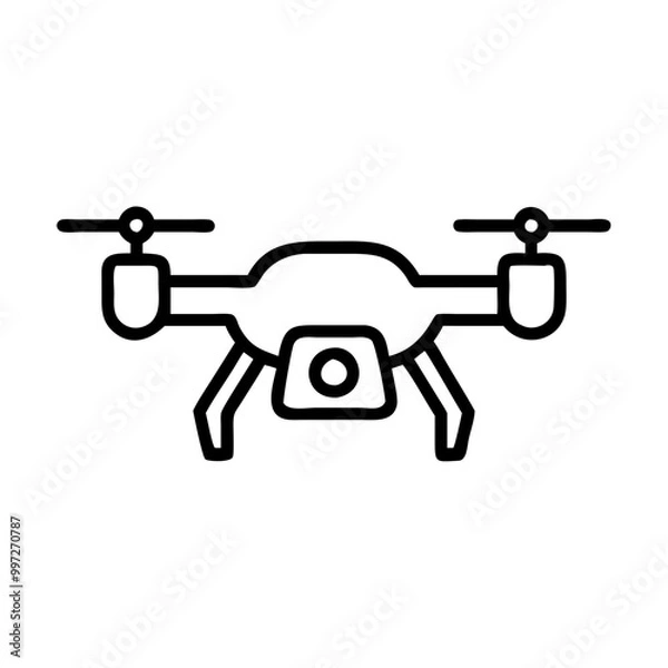 Fototapeta  Vector Illustration of Drone for Technology and Innovation Graphics