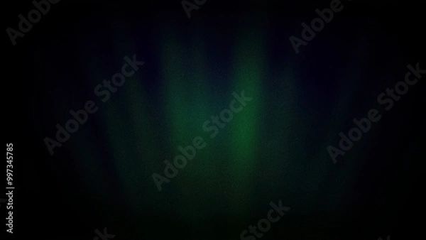 Fototapeta A dark abstract gradient with deep shades of green and blue, accented by soft light streaks and grainy texture, creating a mysterious, atmospheric background