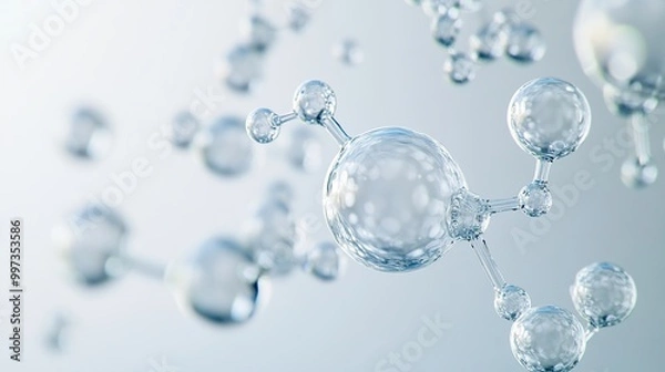 Fototapeta Abstract representation of molecular structures.