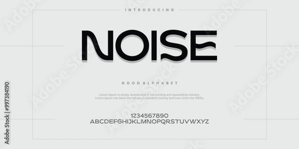 Fototapeta Modern minimal abstract alphabet fonts. Typography colorful creative font. vector illustration