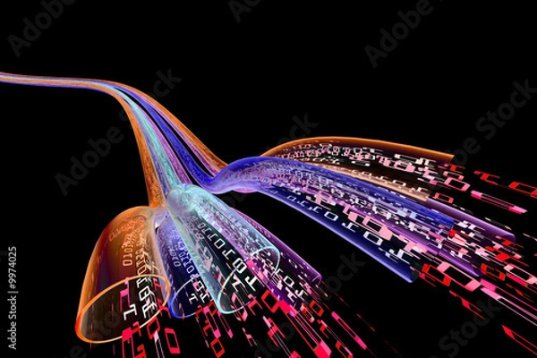 Obraz dane kodu binarnego. Wersja halucynogenna.