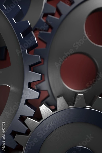 Obraz Connection concept. 3d gears.