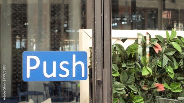 Fototapeta push sign