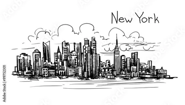 Obraz new york sketch