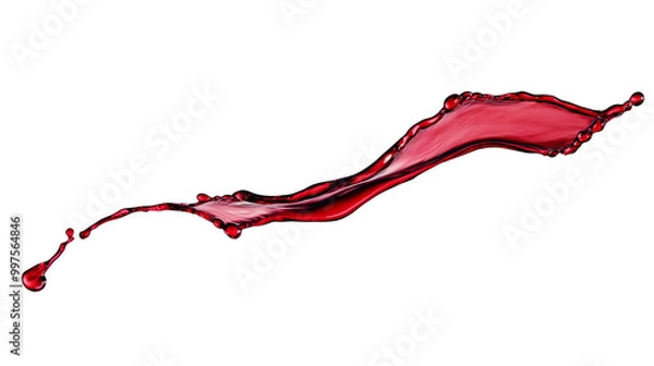 Fototapeta red wine splash, isolated on transparent background