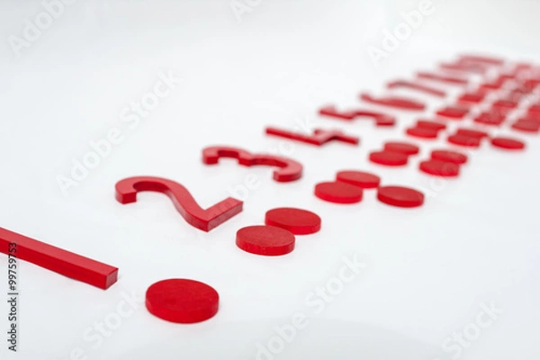 Obraz Montessori Cut-Out Numeral and Counters