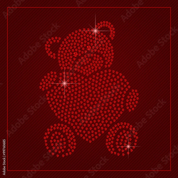 Obraz Rhinestone Valentines Day Template