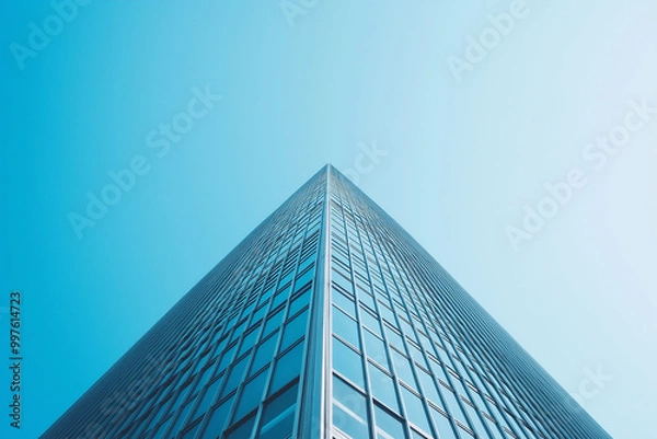 Fototapeta modern office building in the sky