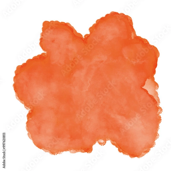 Obraz Orange Watercolour Paint Abstract Shape
