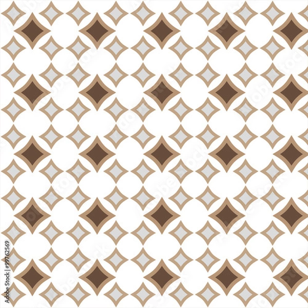Fototapeta Decorative vector background - brown seamless pattern