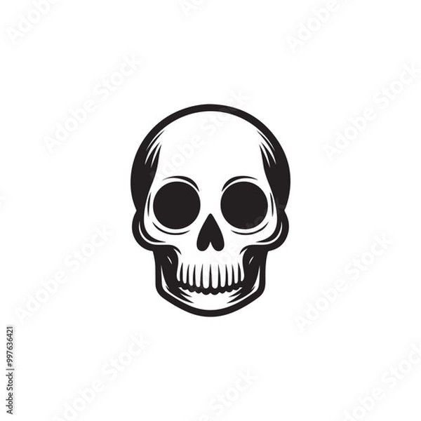 Fototapeta Vector Skull Icon Representing Danger and Toxicity.