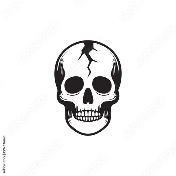 Fototapeta Vector Skull Icon Representing Danger and Toxicity.