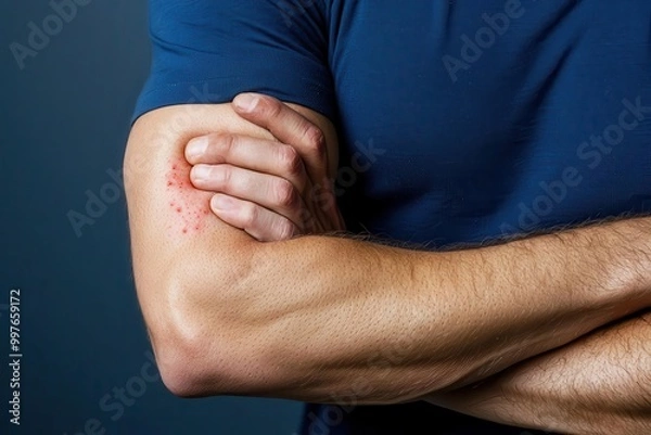 Obraz Itchy rash on arm, redness and skin reaction