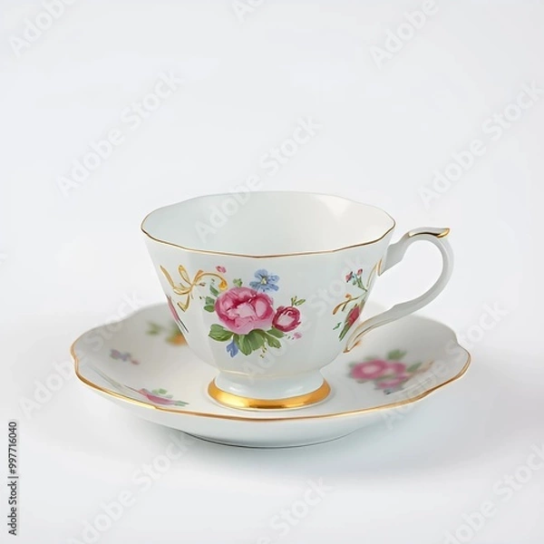 Fototapeta cup of tea and saucer