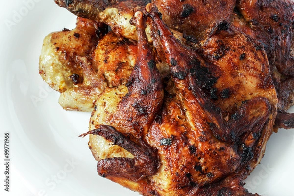 Fototapeta 
fried quail