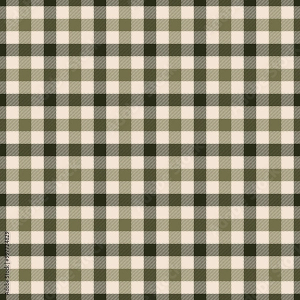 Fototapeta Earthy Autumn Plaid Check Seamless Pattern - Cute plaid check repeating pattern design