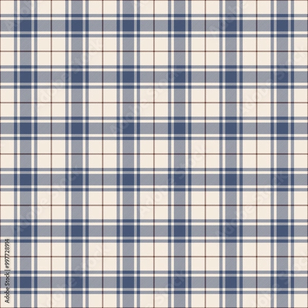 Fototapeta Autumn Plaid Check Seamless Pattern - Cute plaid check repeating pattern design