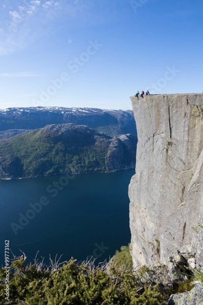 Fototapeta Norwegian landscape, Prekestolen, Norway
