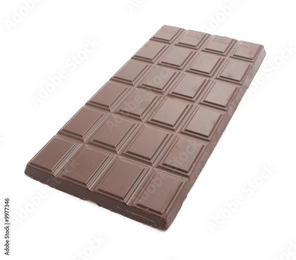 Fototapeta brown chocolate isolated on white