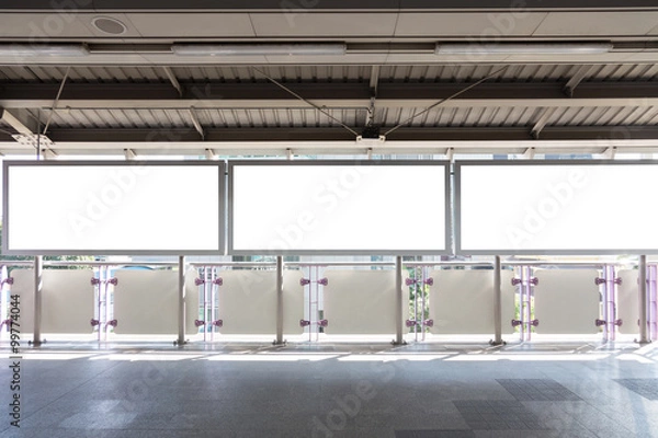 Obraz Billboards on trains