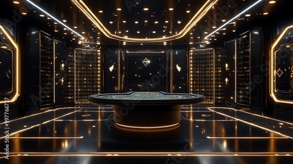 Obraz Black and Gold Casino Interior