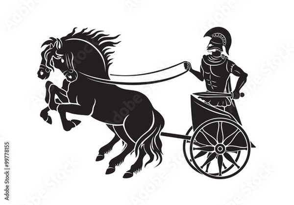 Obraz gladiator rydwan