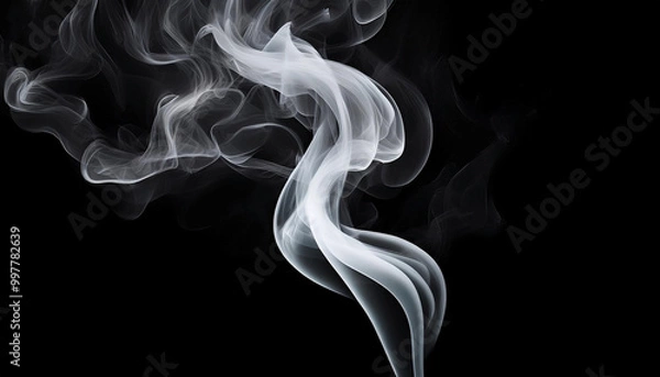 Obraz 煙 霧 白 黒 背景 流動 儚い 渦巻き 空気 動き パターン 自然 現象 抽象 芸術 優雅 コントラスト 美しさ ダイナミック エーテル