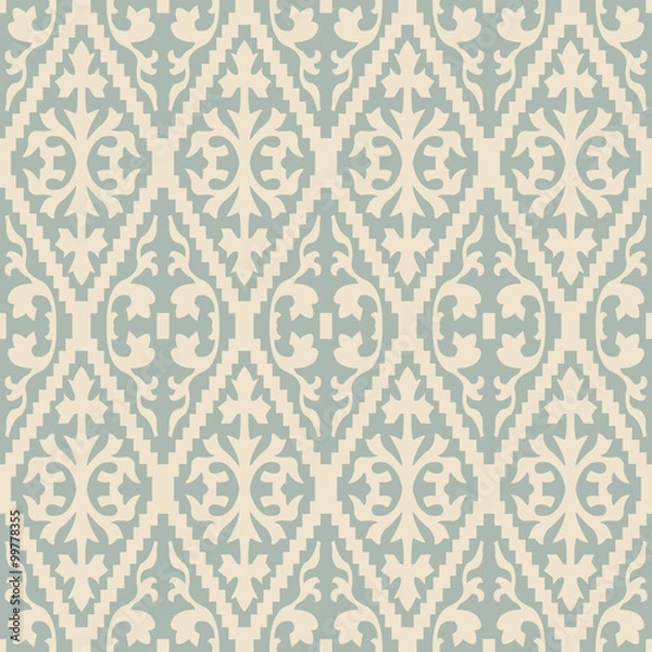 Obraz Elegant antique background image of jagged check spiral pattern.