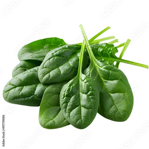 Obraz Fresh Spinach. Green Vegetables. png isolated background. transparent background