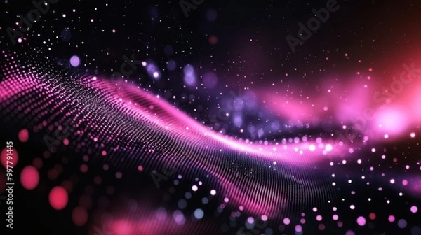 Obraz Black and Pink Digital Gradient Background