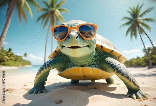 Obraz turtle baby at beach