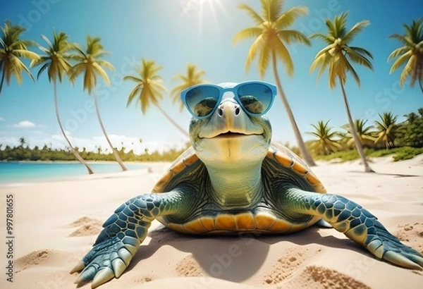 Obraz turtle baby at beach