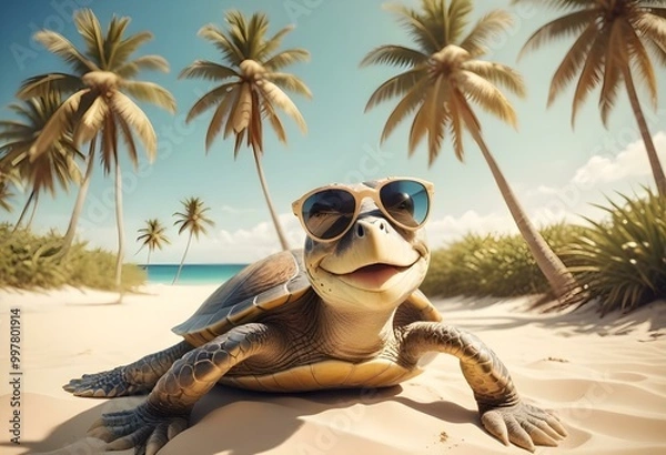 Obraz turtle baby at beach