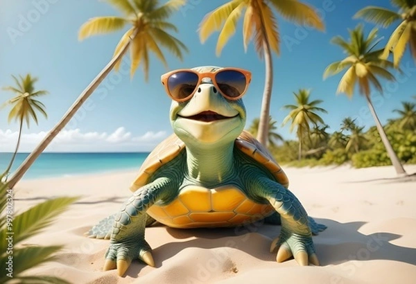 Obraz turtle baby at beach