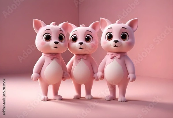 Fototapeta pigs in a row